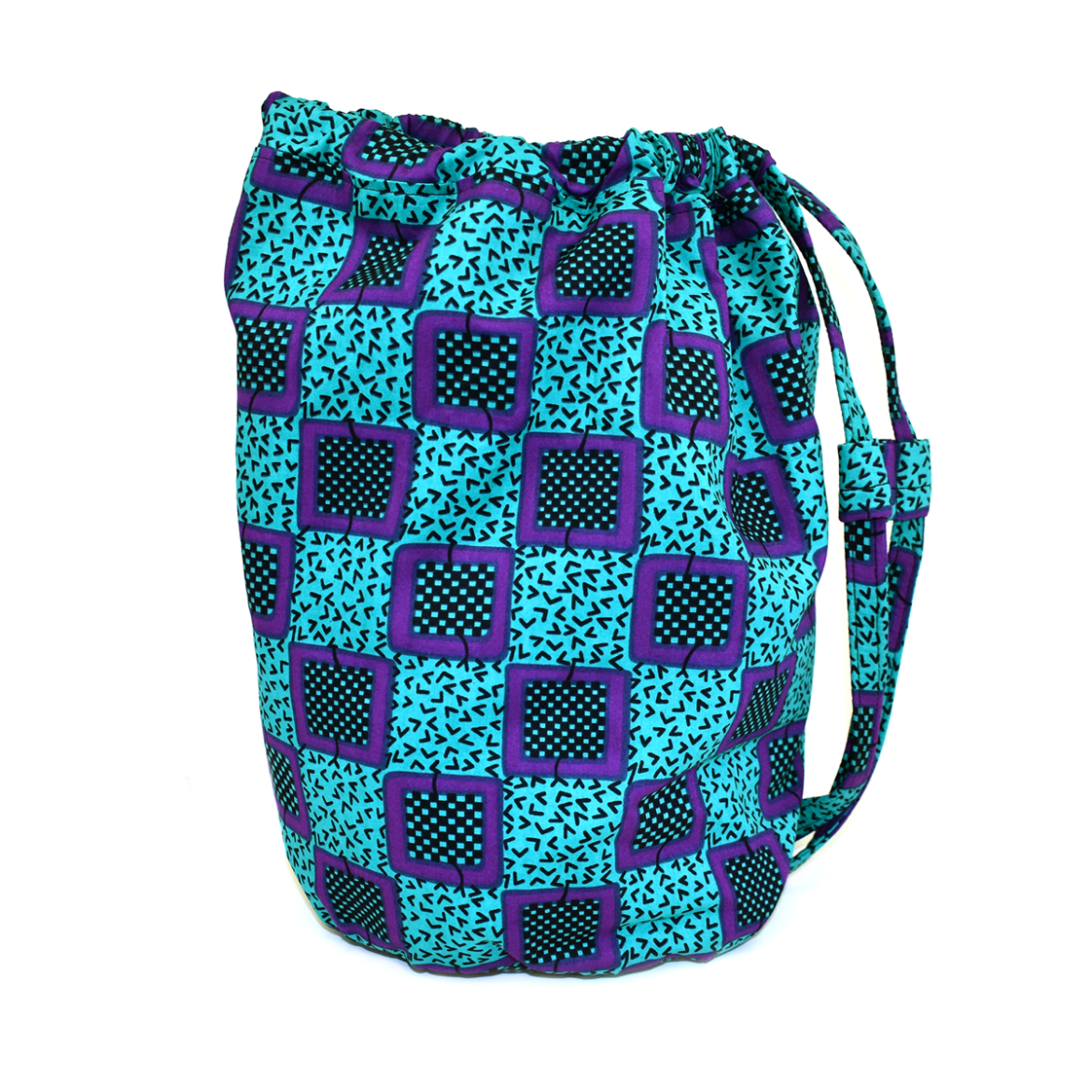 Picture of african print drawstring backpack