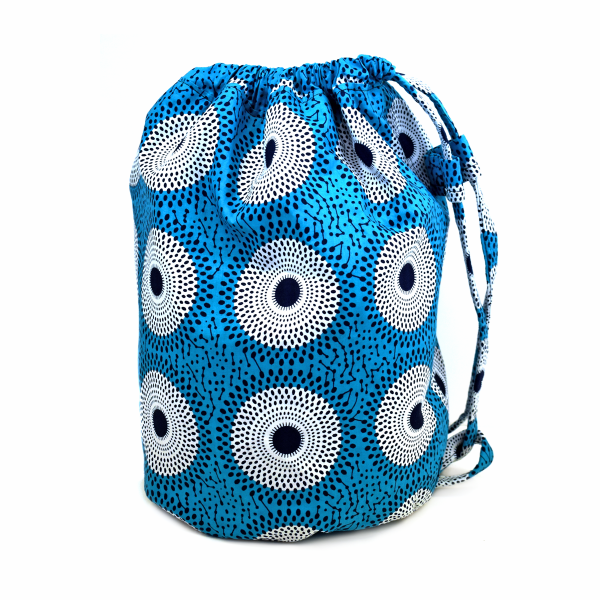 Picture of african print drawstring backpack