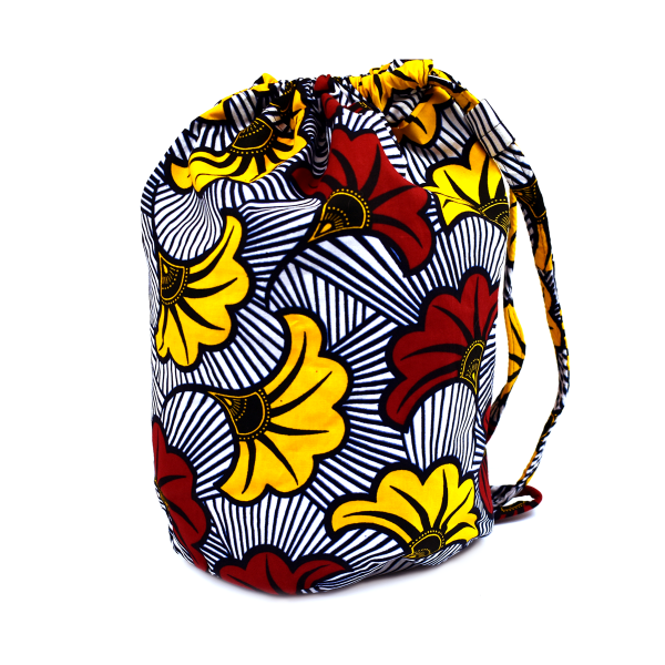 Picture of african print drawstring backpack