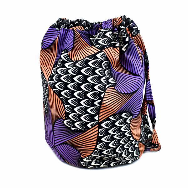 Picture of african print drawstring backpack