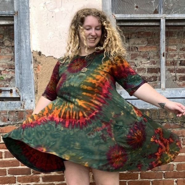 Picture of tie dye pocket dress