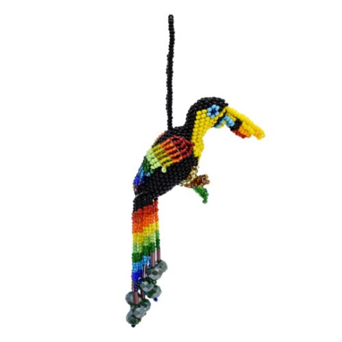 Picture of beaded tropical bird ornament