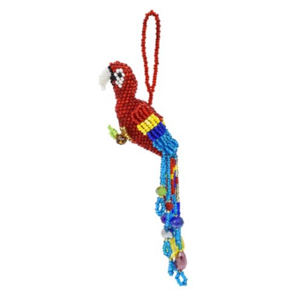 Picture of beaded tropical bird ornament