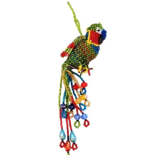 Picture of beaded tropical bird ornament