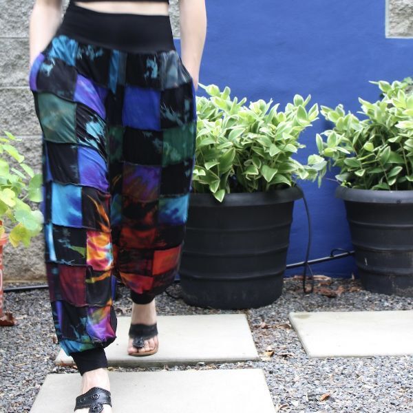 Picture of patchwork tie dye harem pants